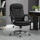 image 2 of HOMCOM Office Chair Computer Chair Executive Office Chair with Height Adjustable, Comfortable Desk Chair for Home Office Fabric Black