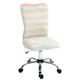 image 1 of HOMCOM Fluffy Makeup Vanity Chair with No Arm, Swivel Wheels, Multicolour