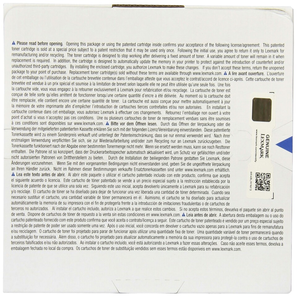 image 1 of Lexmark 74C20Y0 Original Laser Toner - Yellow