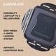 image 5 of LocknLock Square Food Storage Container Airtight Lid BPA Free Leak Proof Dishwasher Safe Kitchen Plastic Box 870ml