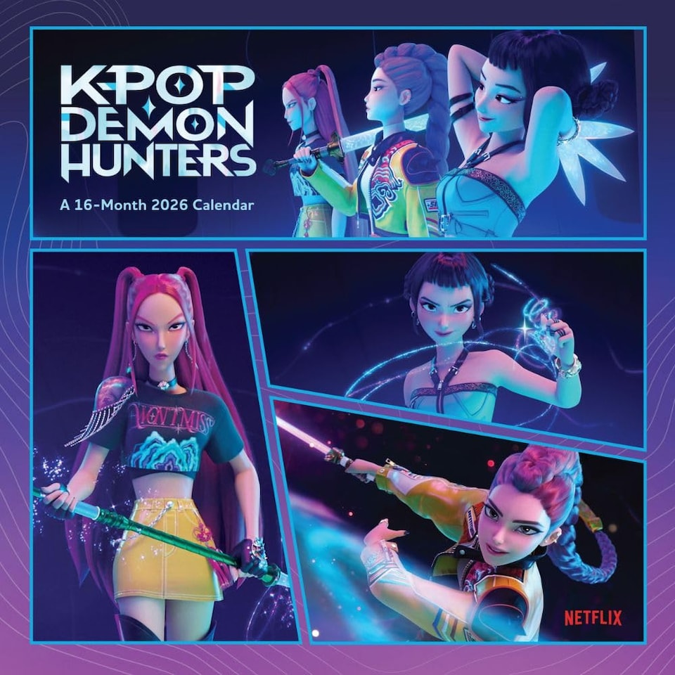 image 1 of K-Pop Demon Hunters 2026 Square Wall Calendar | Multi | Multicoloured | 1