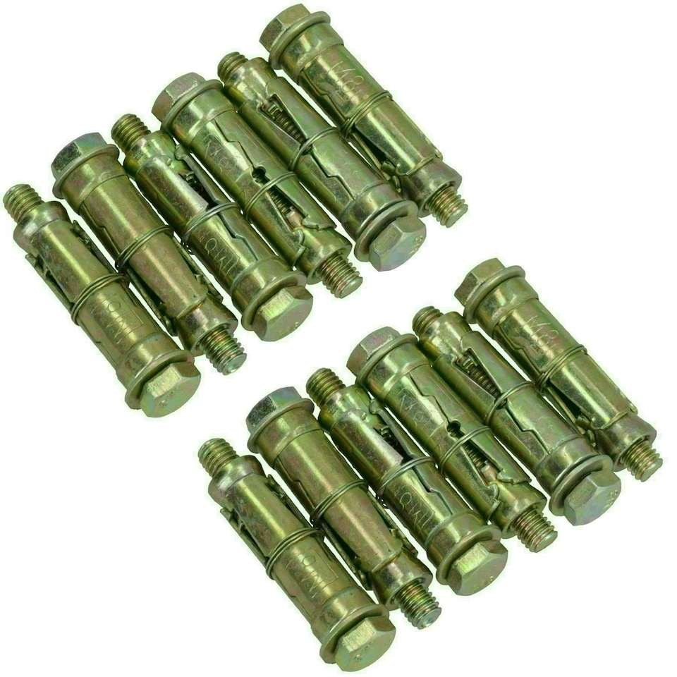image 1 of M8 8mm x 60mm Expansion Rawl Bolt for Masonry Sleeve Anchors Fastener 12pk
