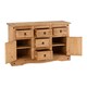 image 2 of Corona 2 Door 5 Drawer Sideboard - L44 x W132 x H84 cm - Distressed Waxed Pine Brown