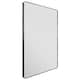 image 2 of The Angulis - Black Aluminium curved Edge Wall Leaner Mirror 68"x33" (174X85CM) Black