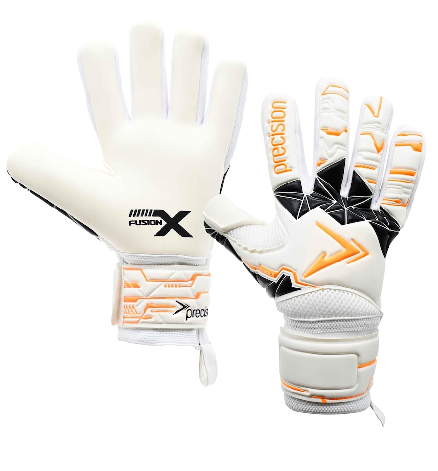 image 1 of Precision Training Fusion X Negative Replica Football Kid'sgoalkeeper Gloves, White, 5