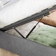 image 5 of Ottoman End Lift Storage Bed King Hopsack Fabric Bed Frame Gas Lift Furniture