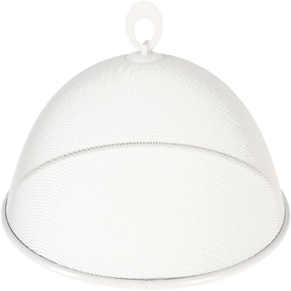 image 1 of Large Round Metal Mesh Food Cover Cake Dome Protector Outdoors Reusable Lid | Multi | Multicoloured | 2 of each colour