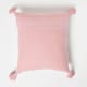 image 3 of Homescapes Geometric Ikat White & Pink Tufted Cotton Cushion with Tassels - 45 x 45 cm