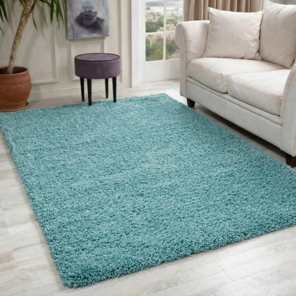 image 1 of Desire Rugs Plain Living Room Fluffy Shaggy Area Rugs