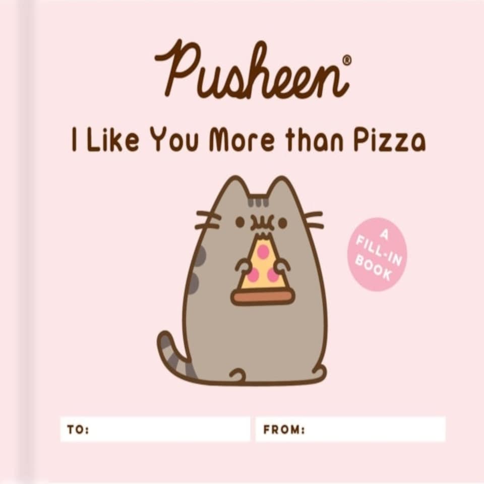 Pusheen I Like You More Than Pizza