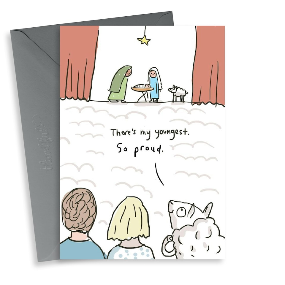 image 1 of Funny Christmas Card - Nativity Sheep