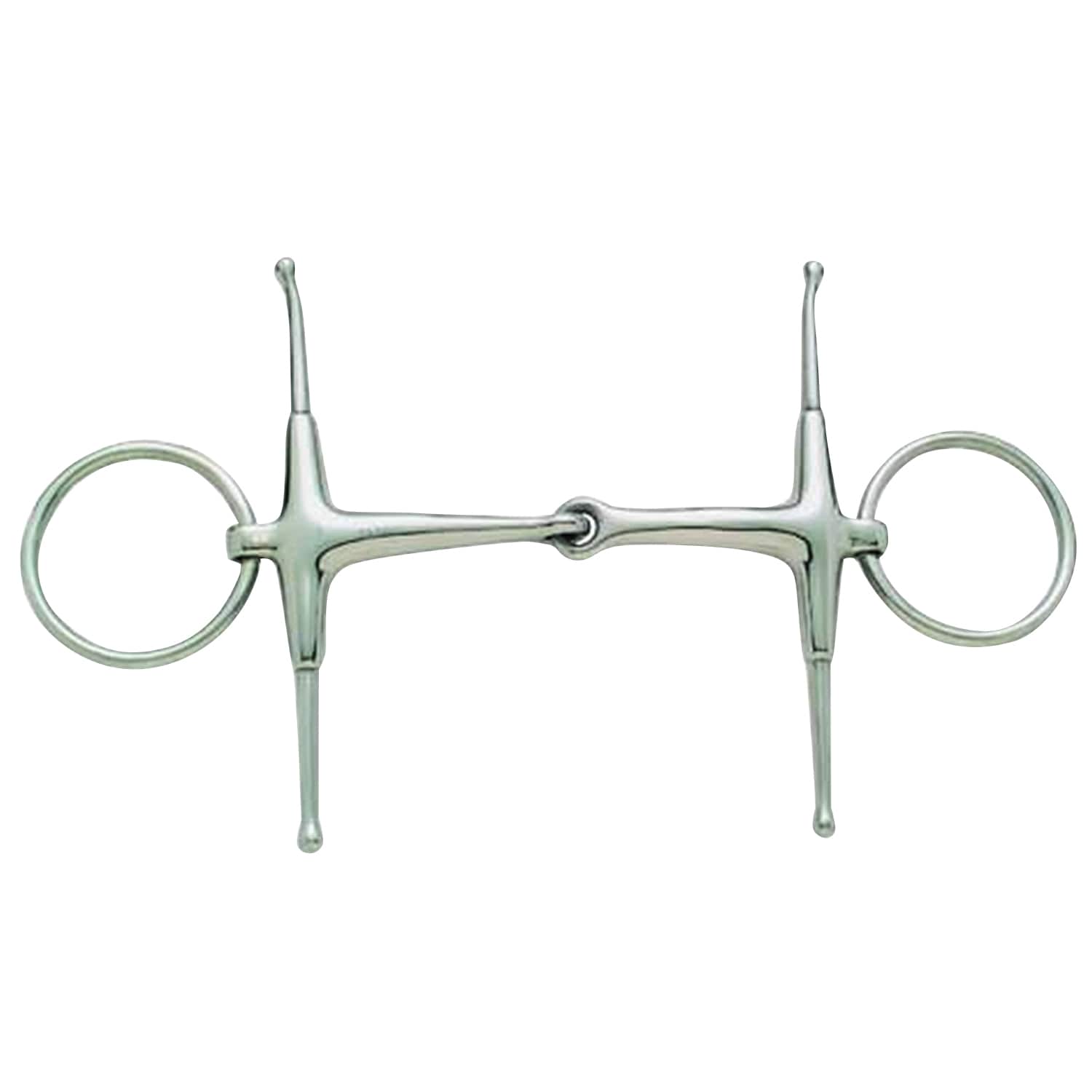 Korsteel Stainless Steel Jointed Fulmer Snaffle Bit Silver Silver 4.5in 1