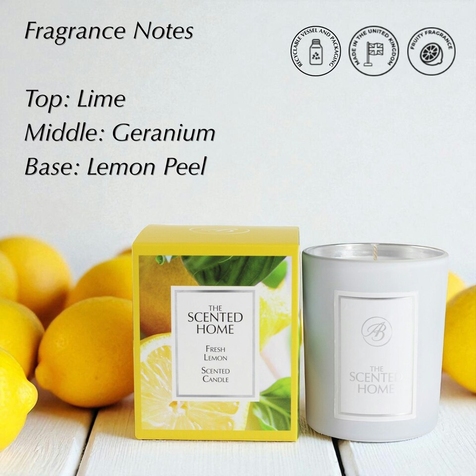 image 1 of Ashleigh & Burwood Fresh Lemon Scented Jar Candle 170g White