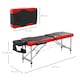 image 6 of HOMCOM Portable Massage Table Beauty Therapy Couch, Aluminum, Red