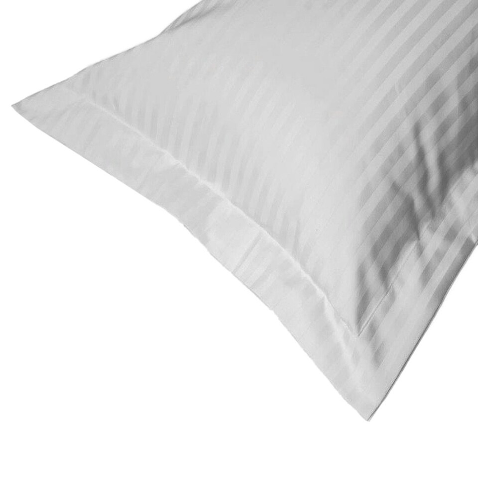 image 1 of Belledorm 540 Thread Count Satin Stripe Oxford Pillowcase - Platinum - One Size