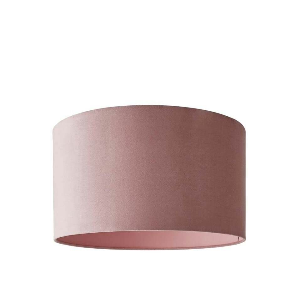 image 1 of ValueLights Reni Large Pink Velvet Pendant Shade Pink