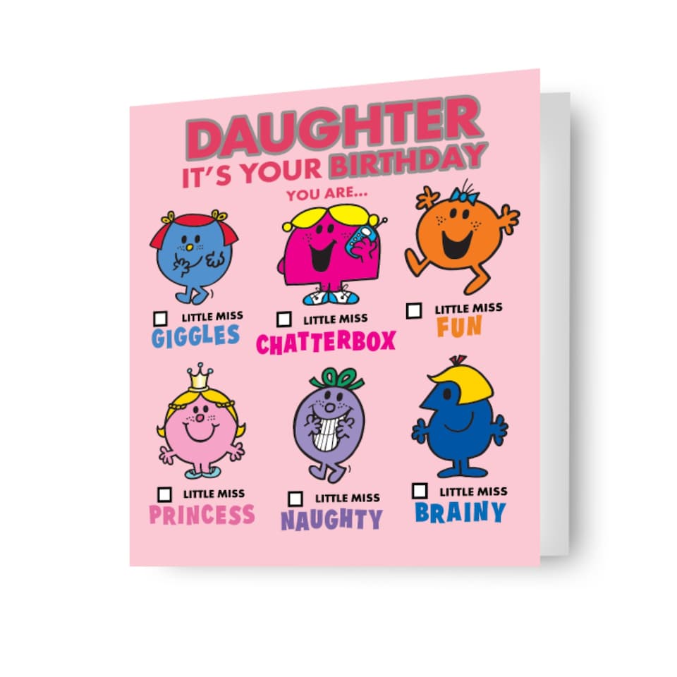 image 1 of Mr Men & Little Miss Daughter Birthday Card