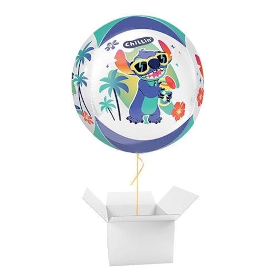 image 1 of Stitch Disney Lilo & Stitch Orbz Foil Helium Balloon - Inflated Balloon in a Box | Multi