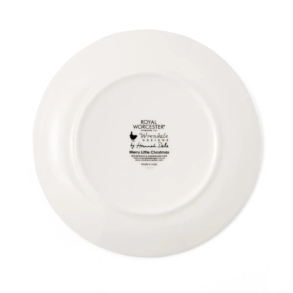 image 1 of Wrendale Designs Set of 2 Fine Bone China Christmas Cake Plates