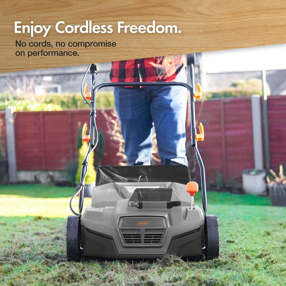 image 1 of VonHaus Lawn Scarifier Aerator Rake Cordless 40V Battery