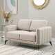 image 9 of Oslo Modern Scandi Style Fabric Living Room 2 Seater Sofa (Beige)