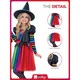 image 6 of Rainbow Witch Girls Fancy Dress Costume Kids Large - Age 10-12