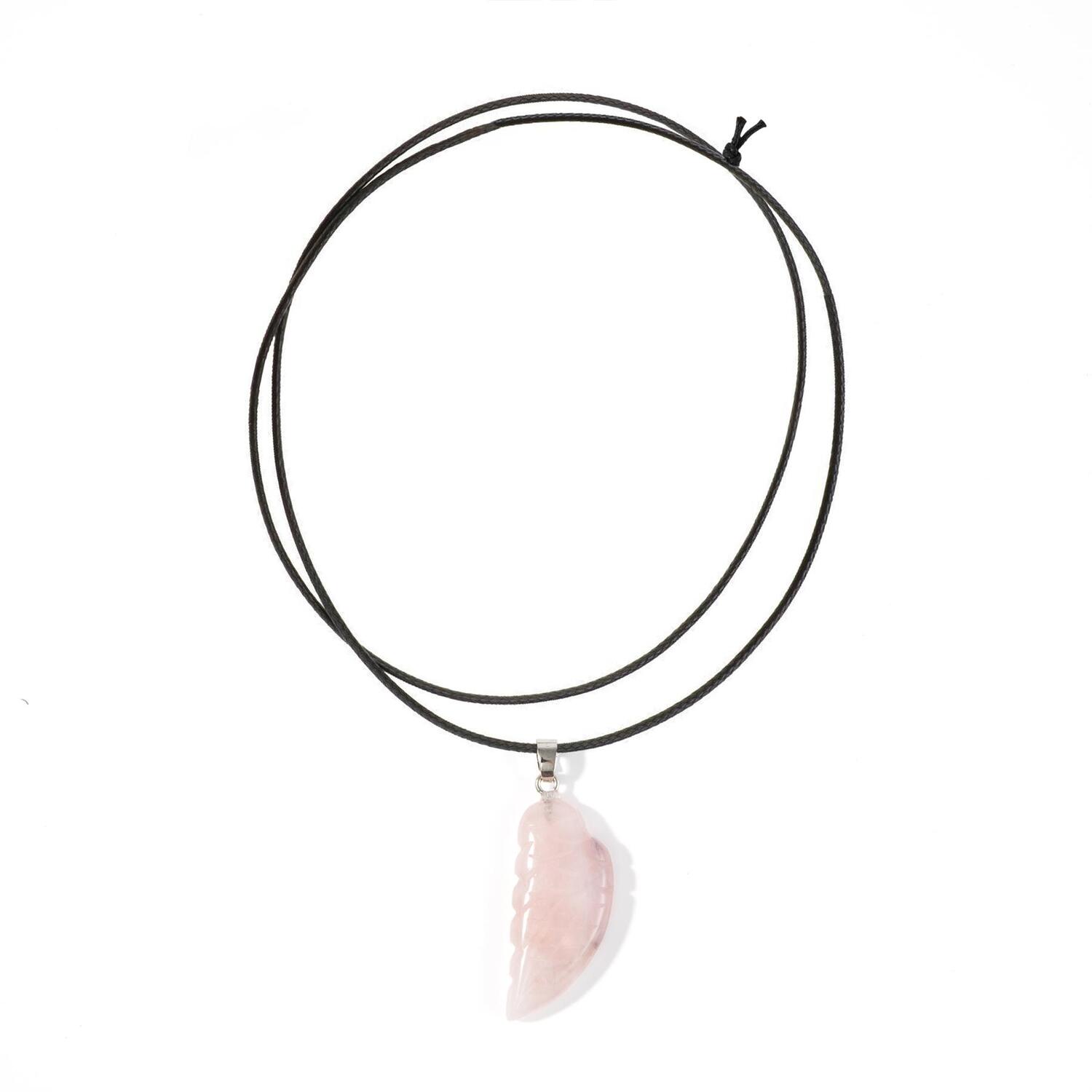 Myga Angel Wing Pendant Necklace in Pink