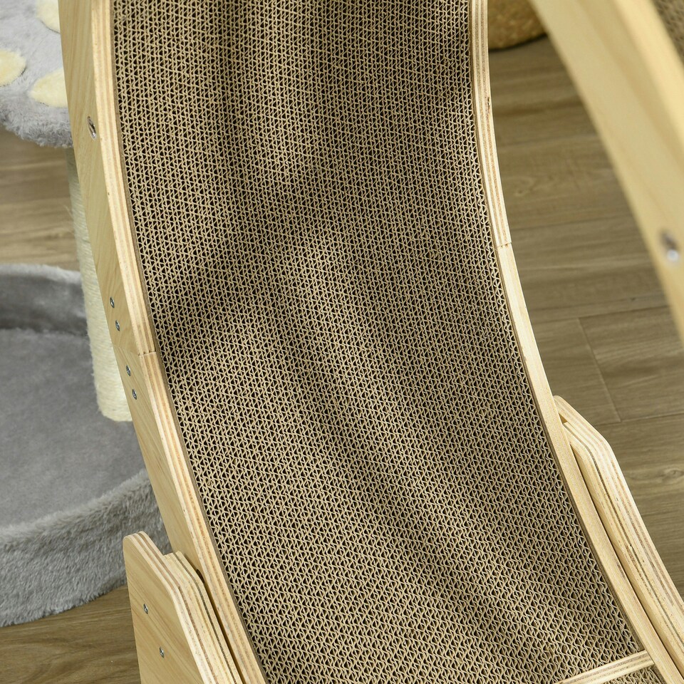 image 1 of PawHut 4 Piece Set Cat Scratching Board for Cat Treadmill, Kitten, Brown