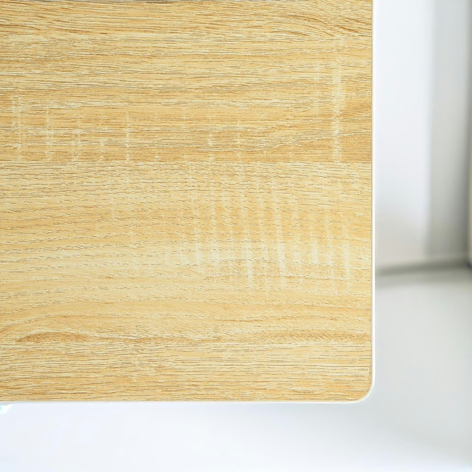 image 1 of C Shaped Side Table Natural Brown Brown