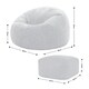 image 6 of Icon Kingston Classic Beanbag and Footstool Sage Green Green