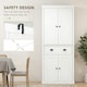 image 7 of HOMCOM Kitchen Storage Cabinet with Drawers, Cupboards and Shelves, White