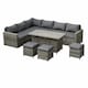 image 5 of The Tarporley Grey 9 Seat Corner Rattan Dining Set - Fire Pit