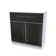 image 4 of Gloucester 1 Drawer 2 Door Sideboard in Black Matt & White (Ready Assembled) | Black | Black Matt & White