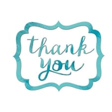 Robin Egg Blue Thank You Stickers - Pack of 50