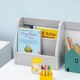 image 6 of HOMCOM Kids Table and Chair Set 2 PCs Table and Chair Set w/ Whiteboard Grey