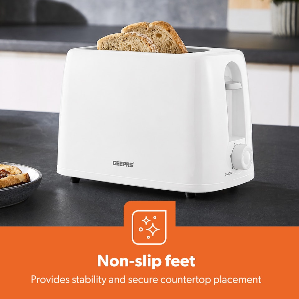 image 1 of GEEPAS 2 Slice Toaster 650W - White