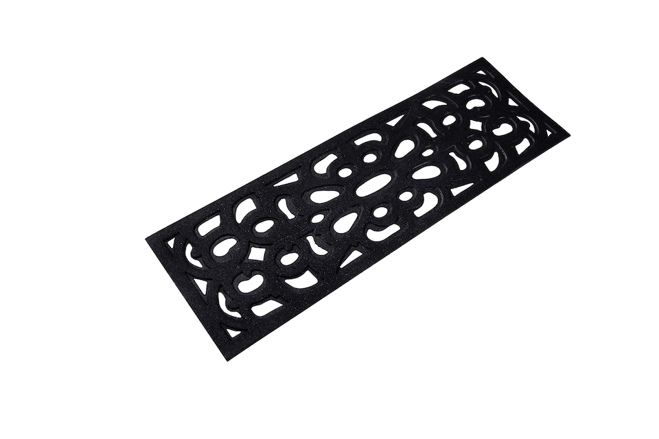 image 1 of Nicoman Victorian Style Outdoor Step Mat Black 75 x 25cm