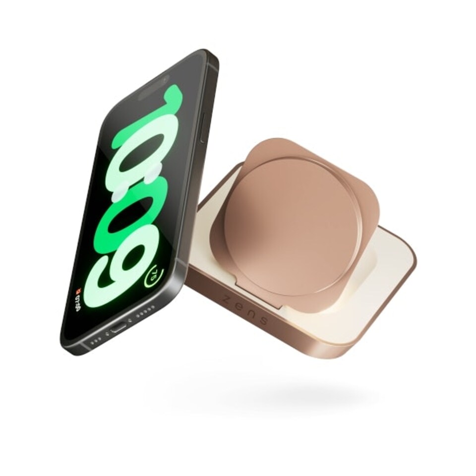 image 1 of Zens Nightstand Magnetic Wireless Charger (incl. Wall Charger) - copper