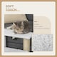 image 5 of PawHut Pet Stair with 3-step Climb Ladder, Scratching Posts, White