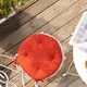 image 7 of Harbour Housewares Round Garden Chair Seat Cushions - Paprika - Pack of 2 | Red | Paprika