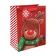 image 1 of Pack of 12 Rudolph Glitter Large Christmas Gift Bags