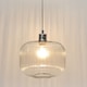 image 2 of Batley Large - Clear Ribbed Glass Easy Fit Pendant Shade | Clear | Medium | 1