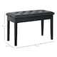 image 7 of HOMCOM Classic Piano Bench Padded Seat Makeup Stool Solid Wood Wooden Black