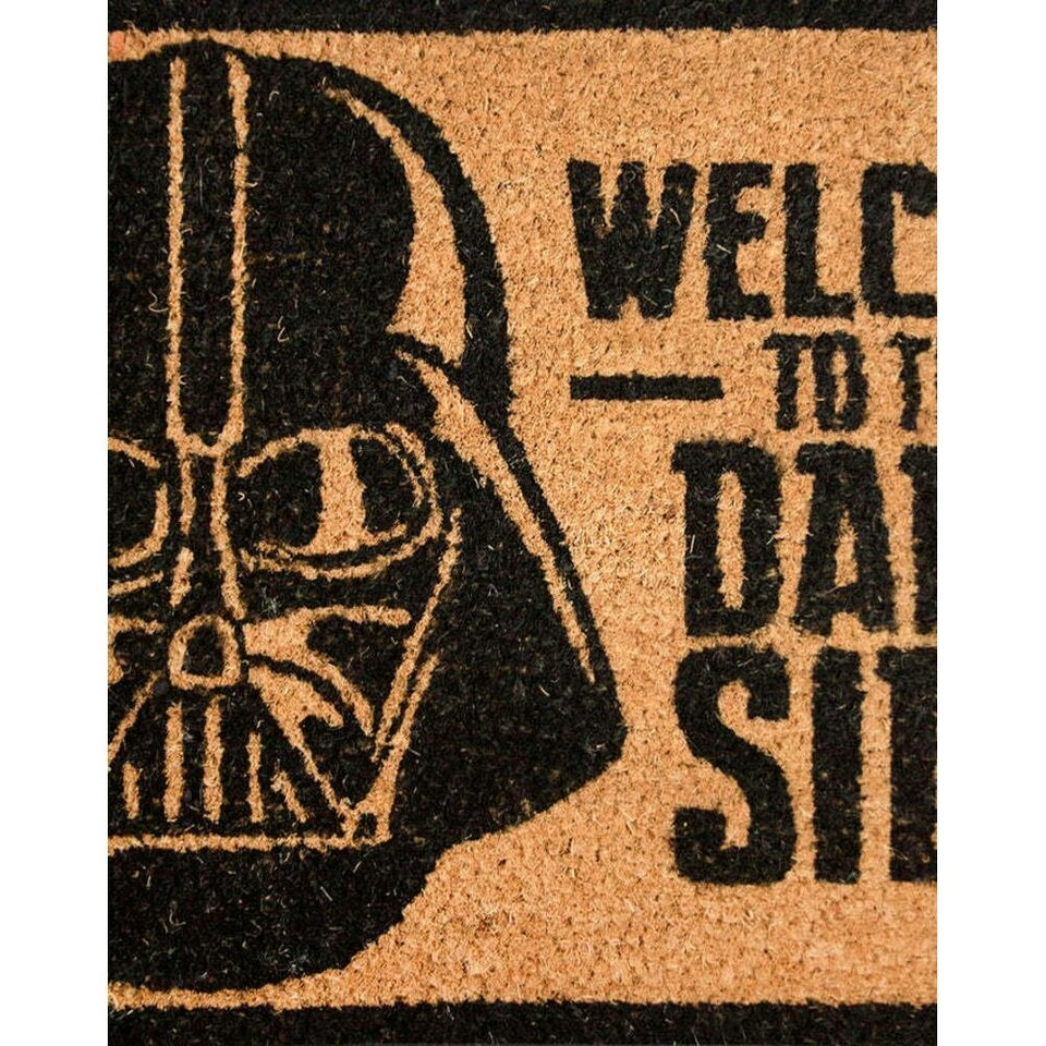 image 1 of Star Wars Welcome To The Dark Side Darth Vader Door Mat - Black/Brown - One Size