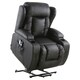 image 4 of Caesar Single Motor Rise Recliner Bonded Leather Heat & Massage Chair (Black)