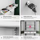 image 4 of Filing Cabinet Cosmo - 2 drawers, 5 adjustable shelves, 180 x 80 x 40 cm Grey | Light Grey