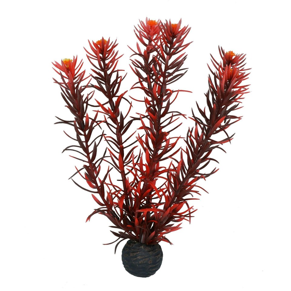 image 1 of Aquatic Aquarium Fish Tank Self Sinking Middle Silk Artificial Plant H-20cm- (No7)
