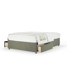 Neptune Spring Slate Linen 2 Drawer Divan Set Super King