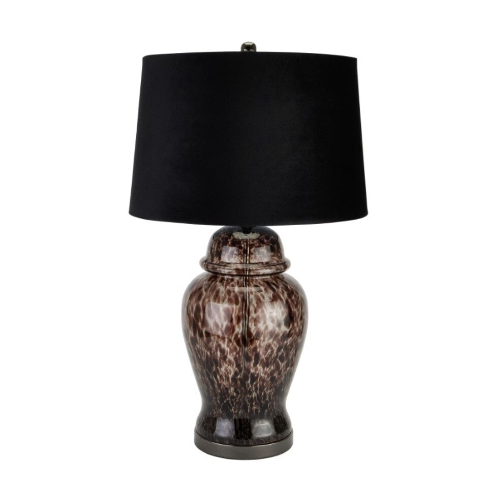 image 1 of Dapple Acanthus Table Lamp - Glass - L44 x W44 x H76 cm - Black Black