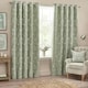 image 1 of Wylder Floral Jacquard Sage Eyelet Curtains (W)168cm x (D)183cm | Multi